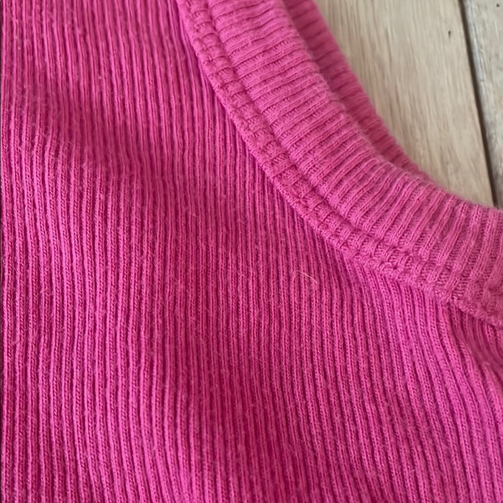 Pink Ribbed Tank Top - Picture 3 of 3